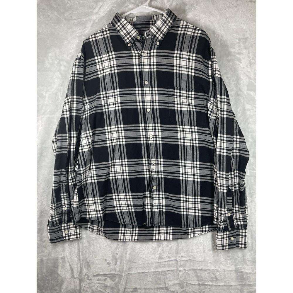 Ralph Lauren Men's XL Button Down Long Sleeve Reg Fit Stretch Plaid Flannel EUC
